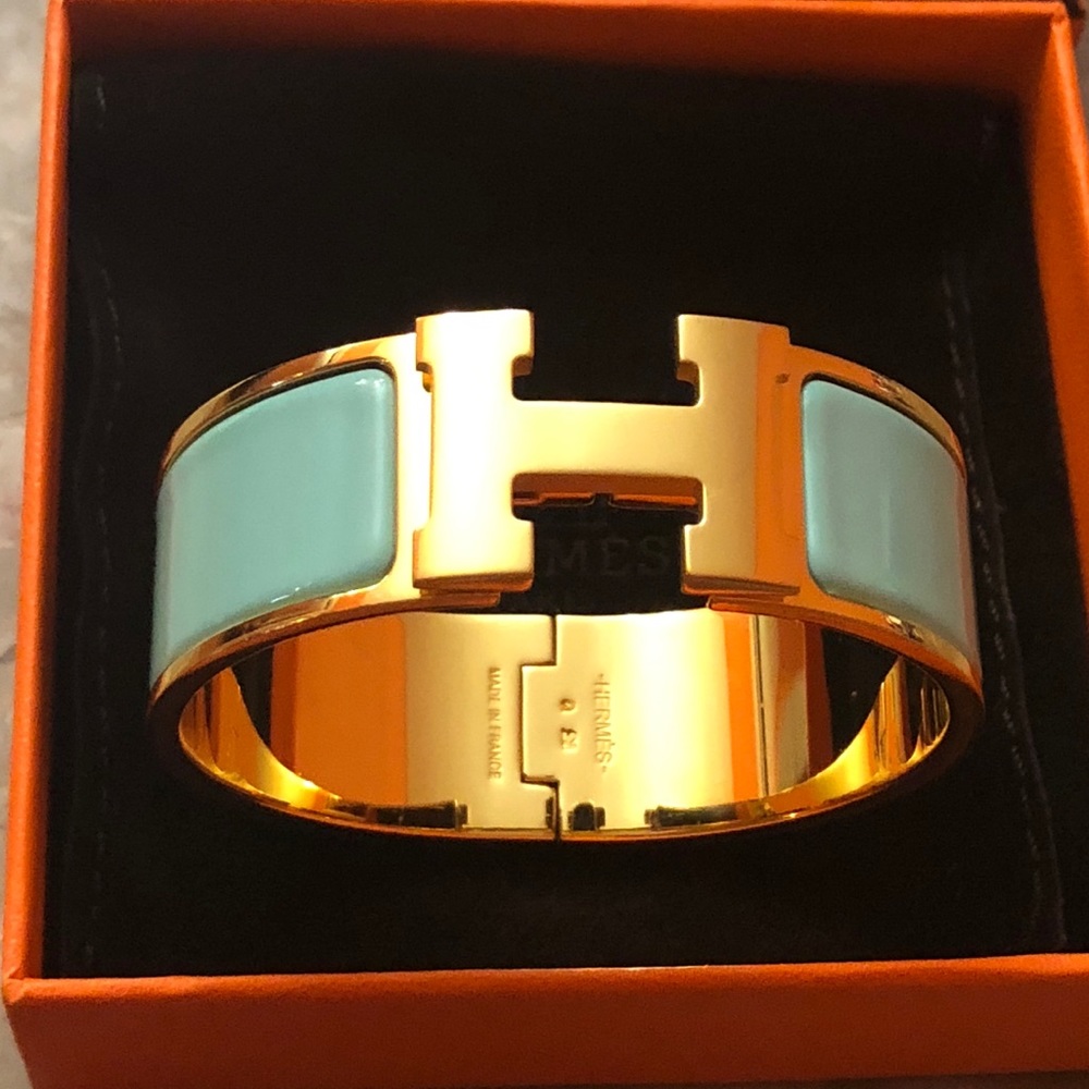 SOLD...,,AUTHENTIC HERMES CLIC CLAC H BRACELET - Picture 2 of 6
